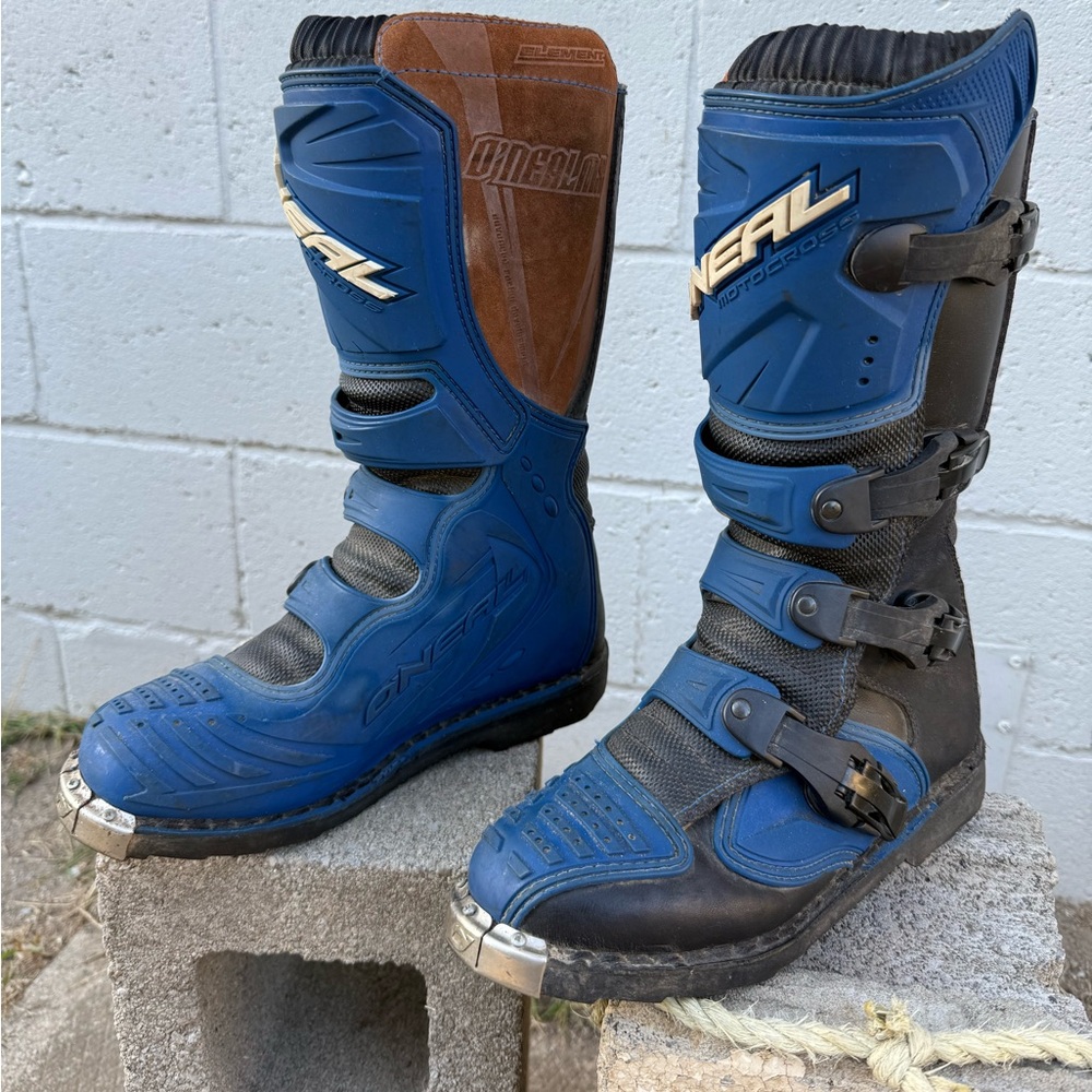 O'Neal Men's Blue and Brown Motorcycle Boots
